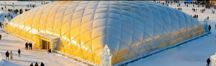 “气膜馆”概念图。图片由哈尔滨冰雪大世界提供