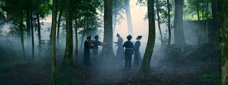 纪录片《唐崖土司城》金丝楠木朝贡历史场面还原。