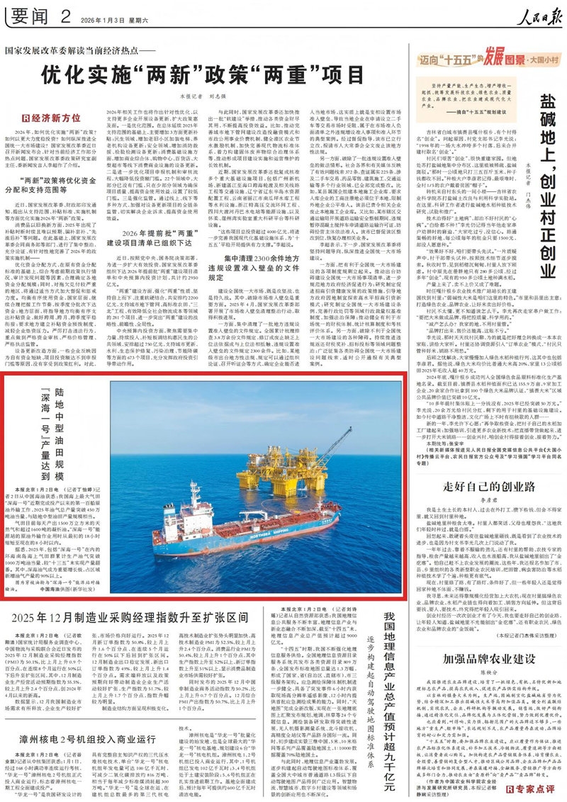 《人民日报》（2026年01月03日 第 02 版）